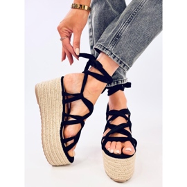 Alpargatas con plataforma de Manon Black negro 2