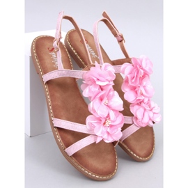 Amaur Sandalias rosas con delicadas flores. 1