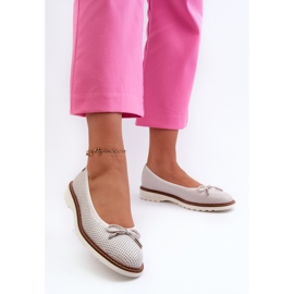 Bailarinas de Mujer Caladas en Piel Natural Maciejka P6509-11 Blanco 3
