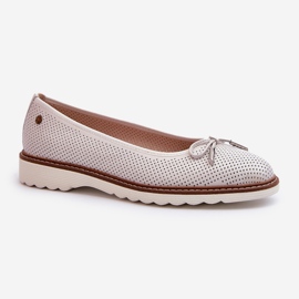 Bailarinas de Mujer Caladas en Piel Natural Maciejka P6509-11 Blanco 1