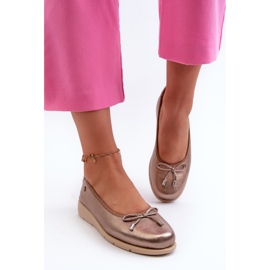 Bailarinas Elegantes de Mujer Fabricadas en Piel Natural Maciejka P6504-25 Dorado 4