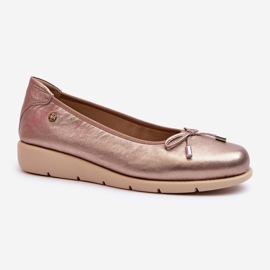 Bailarinas Elegantes de Mujer Fabricadas en Piel Natural Maciejka P6504-25 Dorado 1