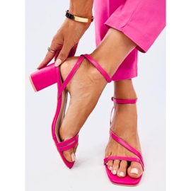 Sandalia tacón Theresa Fucsia rosado 2