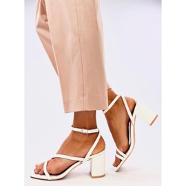 Sandalias de tacón Theresa White blanco 4