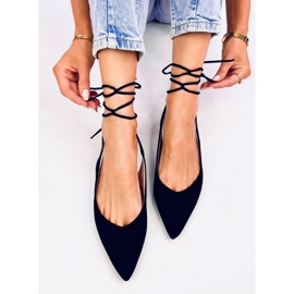 Dentoni Bailarinas negras con cordones negro 5