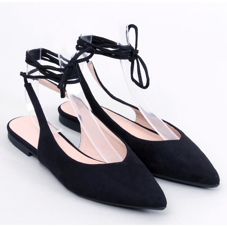 Dentoni Bailarinas negras con cordones negro 1 Dentoni Bailarinas negras con cordones negro 1