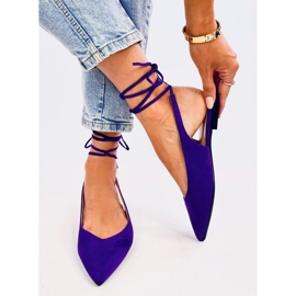 Bailarinas con cordones Dentoni Violeta 2