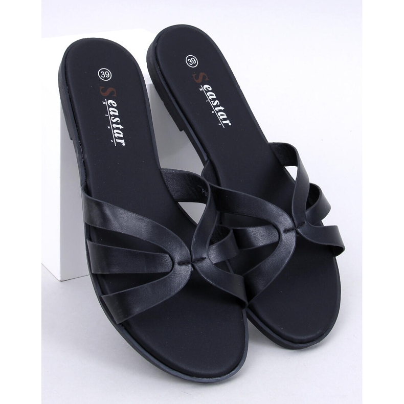 Pantuflas de mujer delicadas de Fabrices Black negro 1