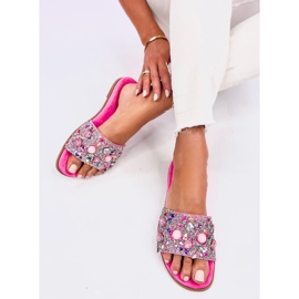 Chanclas Abriel Fucsia piedra rosado 5