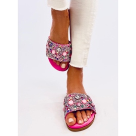 Chanclas Abriel Fucsia piedra rosado 2