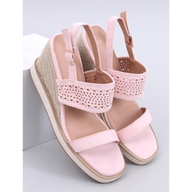 Debeve Sandalias alpargatas con cuña rosa 1