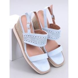 Debeve Sandalias cuña alpargata azul 1
