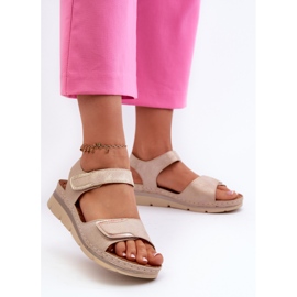 Evento Sandalias Mujer Velcros Beige Risanni 3