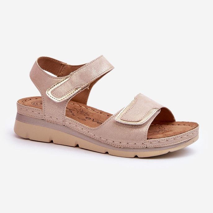 Evento Sandalias Mujer Velcros Beige Risanni 1