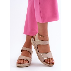 Evento Sandalias Mujer Velcros Beige Risanni 6