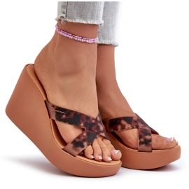 Chanclas de cuña para mujer 83520 Ipanema High Fashion Slide Fem Marrón 8