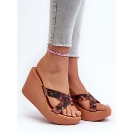 Chanclas de cuña para mujer 83520 Ipanema High Fashion Slide Fem Marrón 1