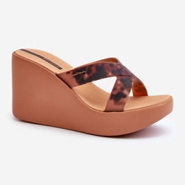Chanclas de cuña para mujer 83520 Ipanema High Fashion Slide Fem Marrón 3