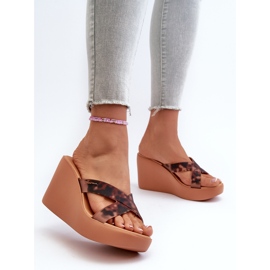 Chanclas de cuña para mujer 83520 Ipanema High Fashion Slide Fem Marrón 2