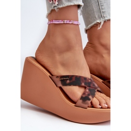 Chanclas de cuña para mujer 83520 Ipanema High Fashion Slide Fem Marrón 7