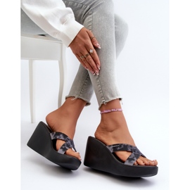 Chanclas de cuña para mujer 83520 Ipanema High Fashion Slide Fem Negro 10