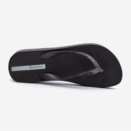 Chanclas de mujer con tira de purpurina 83386 Ipanema Mesh Chic Plat Fem Black negro 1