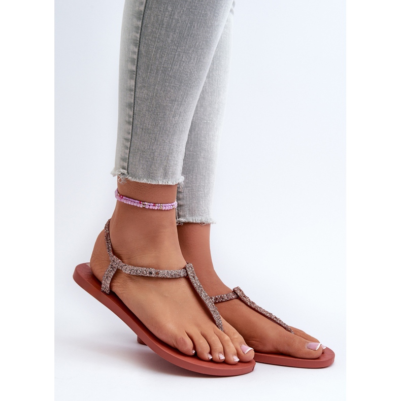 Sandalias Chanclas De Mujer Con Purpurina 26914 Ipanema Class Brilha Fem Coral rosado 2
