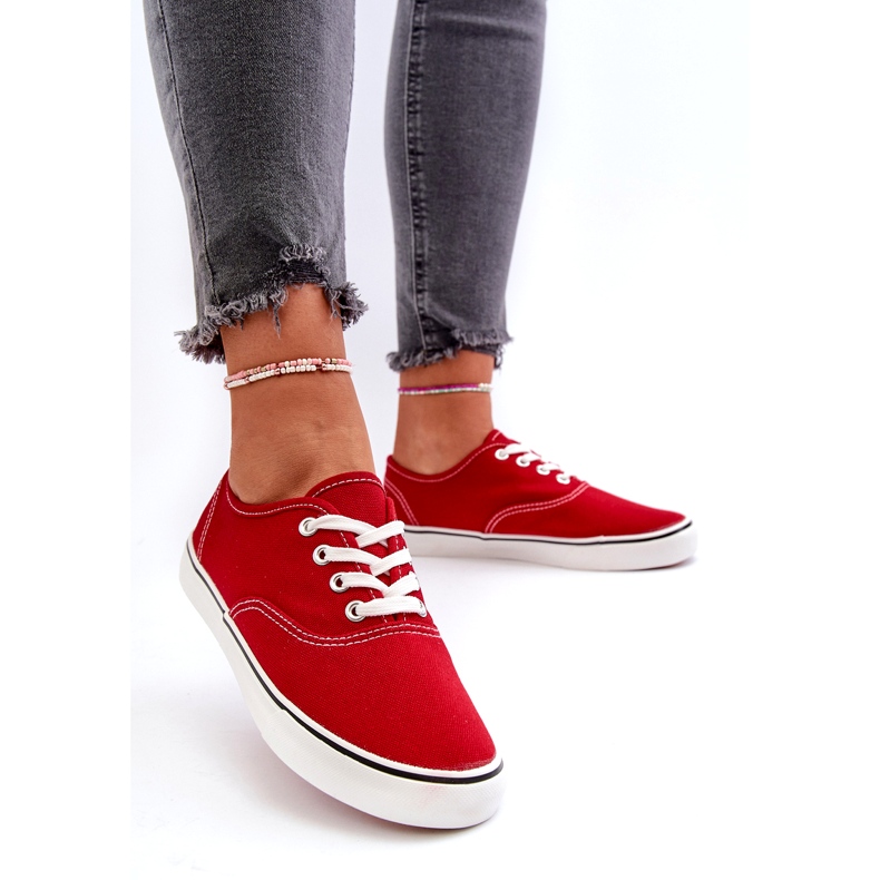Zapatillas clásicas rojas para mujer rojo 1