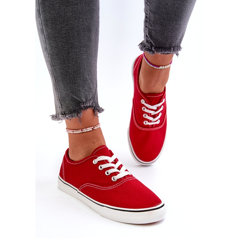 Zapatillas clásicas rojas para mujer rojo 2