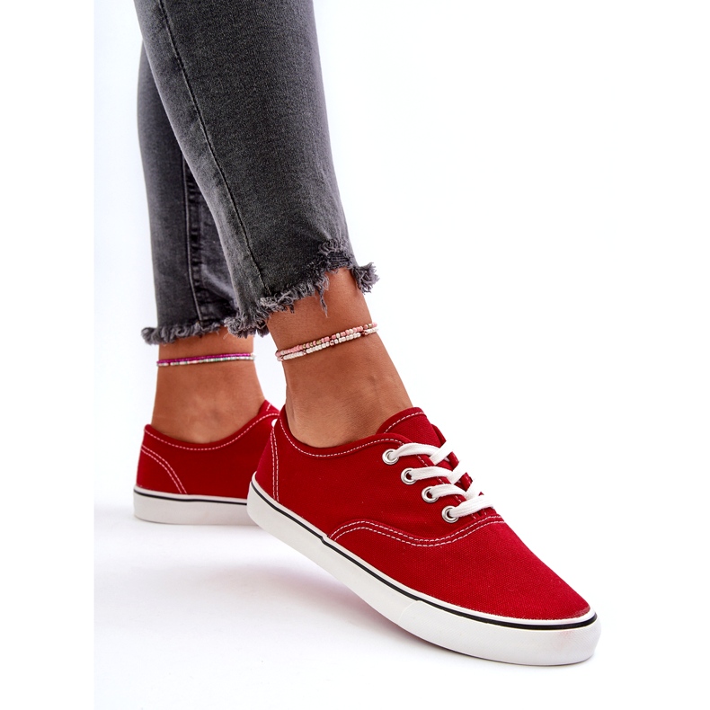 Zapatillas clásicas rojas para mujer rojo 3