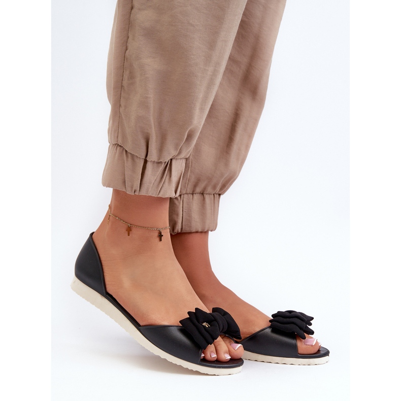 Bailarinas de mujer de goma con lazo, Georia negra negro 1