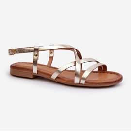 Sandalias Mujer Planas Piel Maciejka 06635-25 Dorado 4