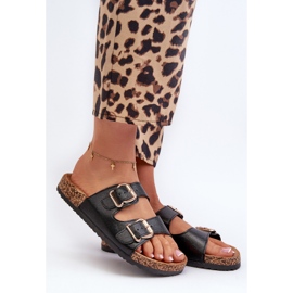 Chanclas de Mujer Fronila Negras con Hebillas negro 1 Chanclas de Mujer Fronila Negras con Hebillas negro 1