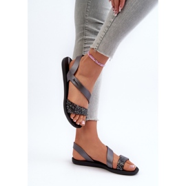 Sandalias de mujer 82429 Ipanema Vibe Sandal Fem negro y plateado 7