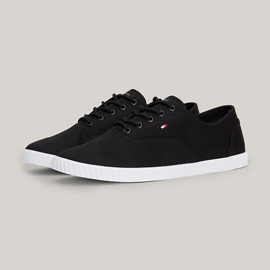 Tommy Hilfiger Zapatilla De Lona Con Cordones W FW0FW07805BDS negro 1 Tommy Hilfiger Zapatilla De Lona Con Cordones W FW0FW07805BDS negro 1