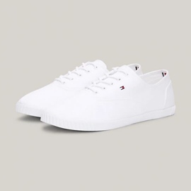 Tommy Hilfiger Zapatillas de lona con cordones W FW0FW07805YBS blanco 1 Tommy Hilfiger Zapatillas de lona con cordones W FW0FW07805YBS blanco 1