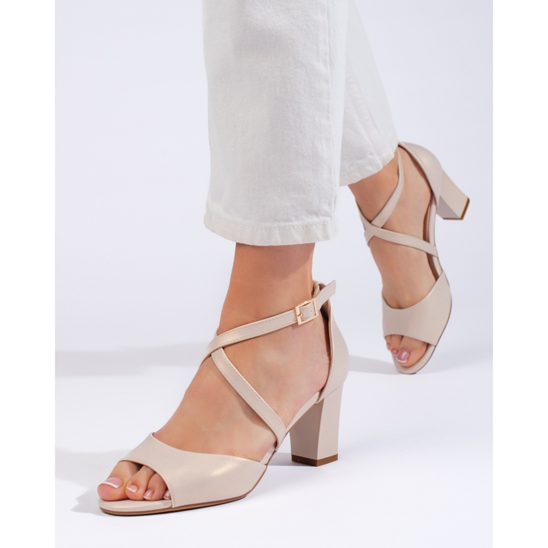 Elegantes sandalias de tiras doradas de Sergio Leone dorado 1