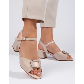 Sandalias de mujer color crema de Sergio Leone beige 1
