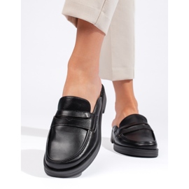 Chanclas negras con suela gruesa. negro 3