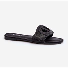 Chanclas de tacón plano de mujer Dimrose negro 3