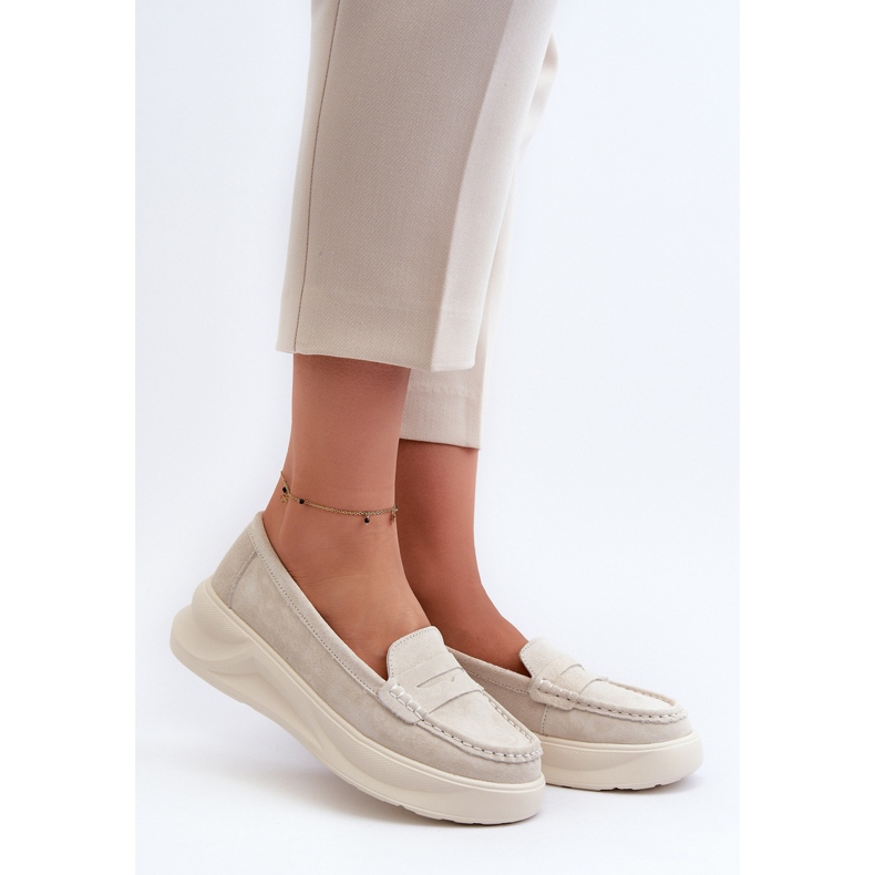 Mocasines Mujer Ante Beige Claro Filidia 1 Mocasines Mujer Ante Beige Claro Filidia 1