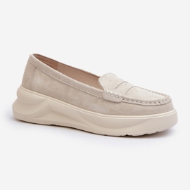 Mocasines Mujer Ante Beige Claro Filidia 3