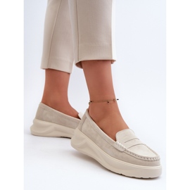 Mocasines Mujer Ante Beige Claro Filidia 5
