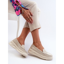 Mocasines Mujer Ante Beige Claro Filidia 6