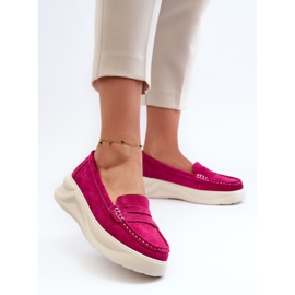 Mocasines Mujer Ante Fucsia Filidia rosado 4