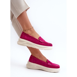 Mocasines Mujer Ante Fucsia Filidia rosado 9
