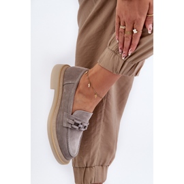 S.Barski Mocasines Mujer Ante Tacón Plano Con Decoración D&amp;A TW101 Gris 6