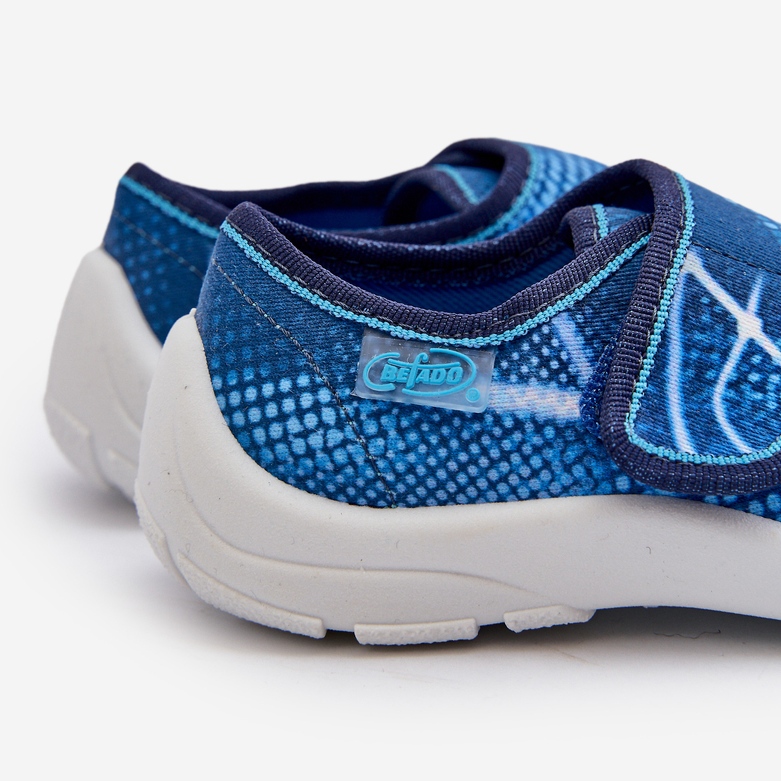 Pantuflas Infantiles Befado cierre adhesivo 974X312 Azul 2