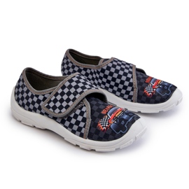 Pantuflas niño cómodas con cierre adhesivo Befado 974Y540 Gris 5