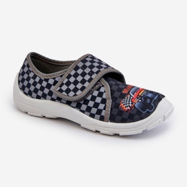 Pantuflas niño cómodas con cierre adhesivo Befado 974Y540 Gris 3